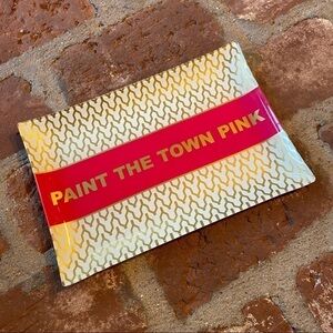 Paint the Town Pink and gold decorative dish trinket tray jewelry holder fancy